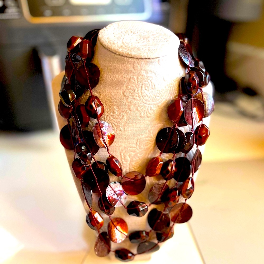 Modern Vintage ~ Shell Acrylic Necklace